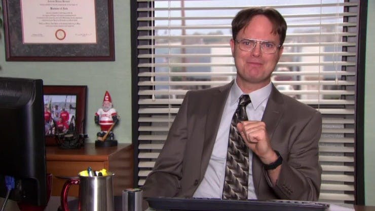 Rainn Wilson interpretó a Dwight Schrute en The Office.