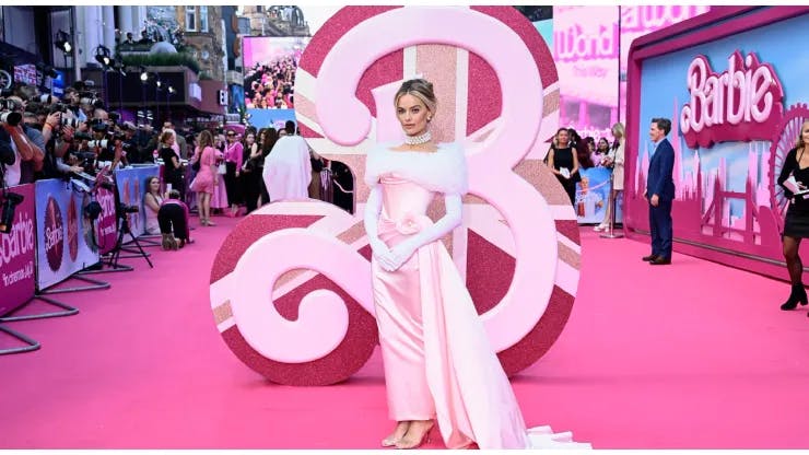 LONDON, ENGLAND – JULY 12: Margot Robbie attends the "Barbie" European Premiere at Cineworld Leicester Square on July 12, 2023 in London, England. (Photo by Gareth Cattermole/Getty Images)
