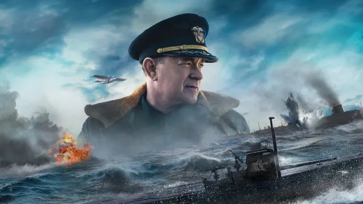 Tom Hanks comanda nada menos que un submarino y una flota completa en Greyhound.
