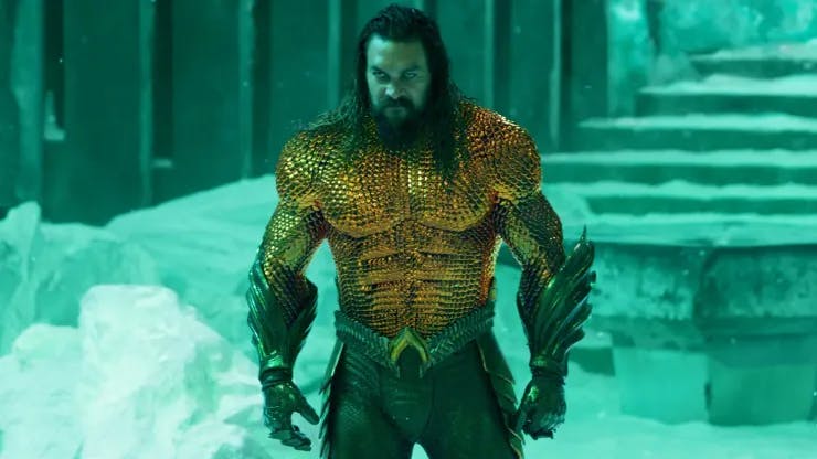 Jason Momoa en Aquaman y El Reino Perdido.
