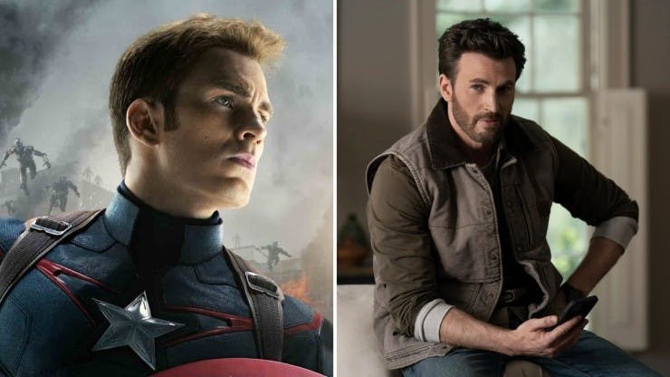 La evolución en cine de Chris Evans desde Capitán América hasta Ghosted.